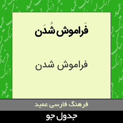 تصویری از فراموش شدن