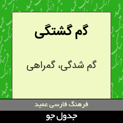 تصویری از گم گشتگی