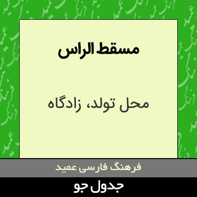 تصویری از مسقط الراس