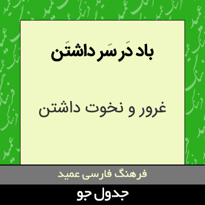 تصویری از باد در سر داشتن