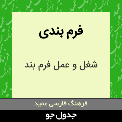 تصویری از فرم بندی