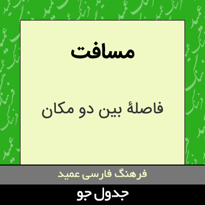 تصویری از مسافت