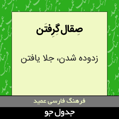 تصویری از صقال گرفتن