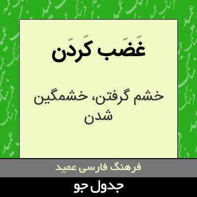 تصویری از غضب کردن