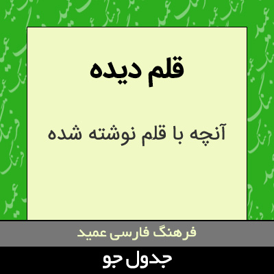 تصویری از قلم دیده