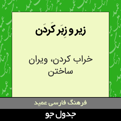 تصویری از زیر و زبر کردن