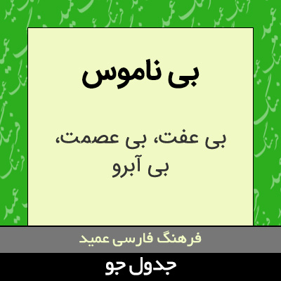 تصویری از بی ناموس