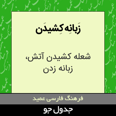 تصویری از زبانه کشیدن