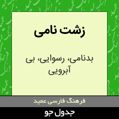 تصویری از زشت نامی