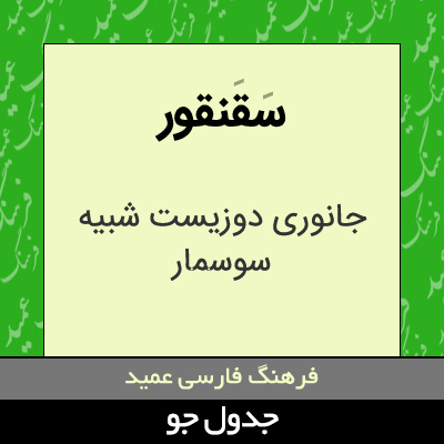 تصویری از سقنقور