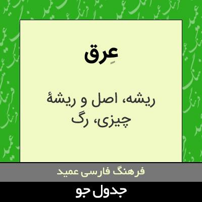 تصویری از عرق