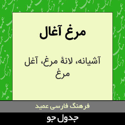 تصویری از مرغ آغال