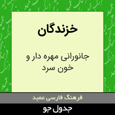 تصویری از خزندگان