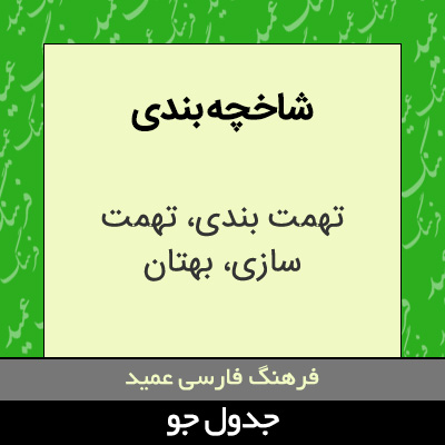 تصویری از شاخچه بندی