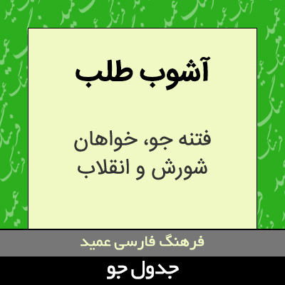 تصویری از آشوب طلب