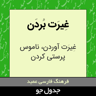 تصویری از غیرت بردن