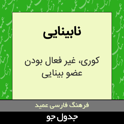 تصویری از نابینایی