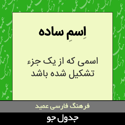 تصویری از اسم ساده