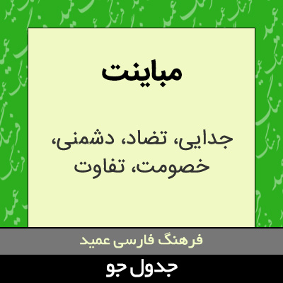 تصویری از مباینت