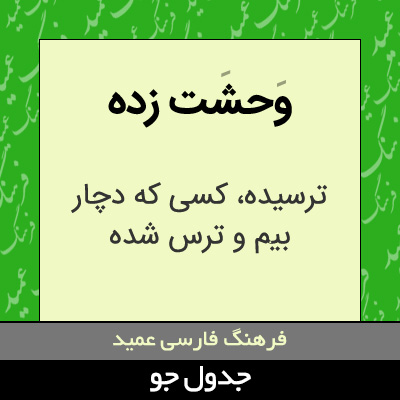 تصویری از وحشت زده