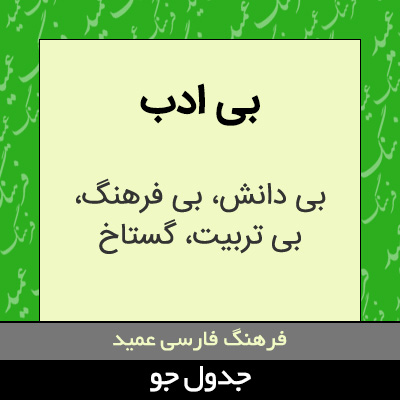 تصویری از بی ادب