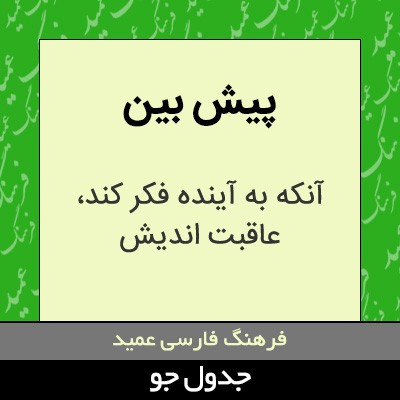 تصویری از پیش بین