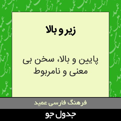 تصویری از زیر و بالا