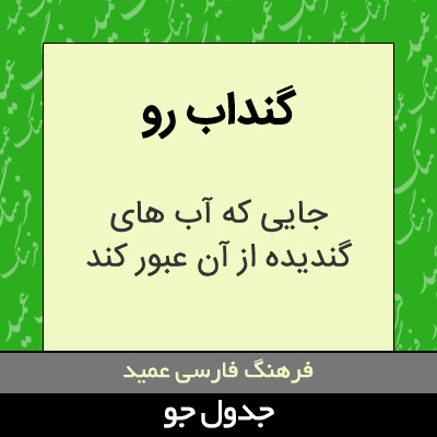 تصویری از گنداب رو