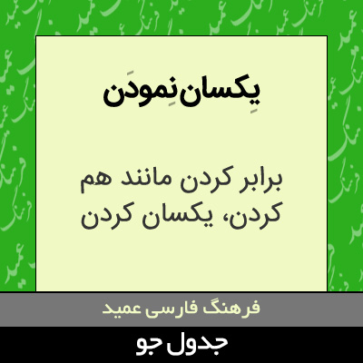 تصویری از یکسان نمودن