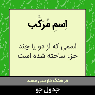تصویری از اسم مرکب