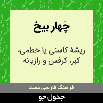 تصویری از چهار بیخ