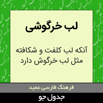 تصویری از لب خرگوشی