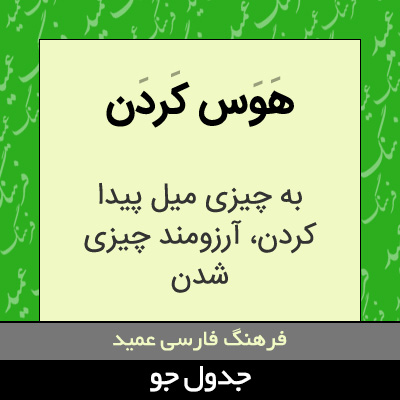 تصویری از هوس کردن