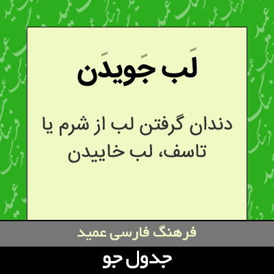 تصویری از لب جویدن