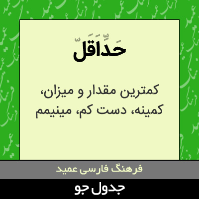 تصویری از حداقل