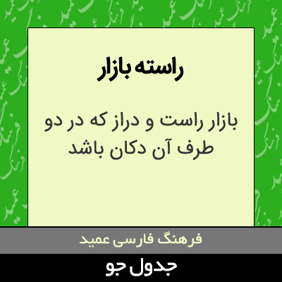 تصویری از راسته بازار