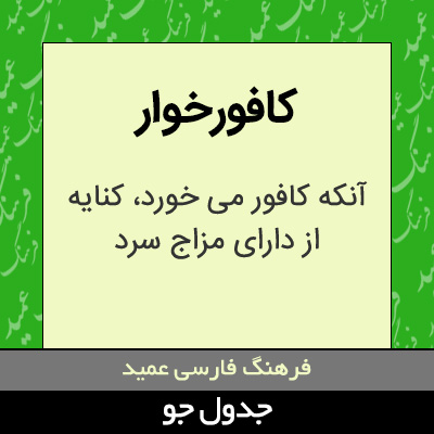 تصویری از کافورخوار