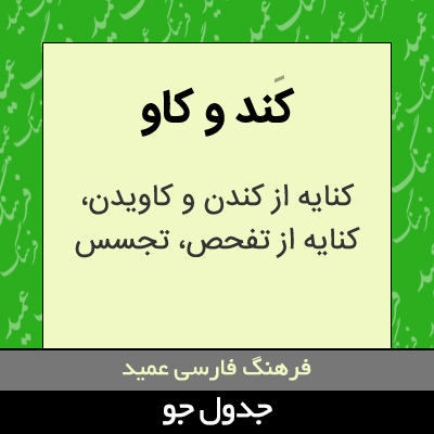 تصویری از کند و کاو