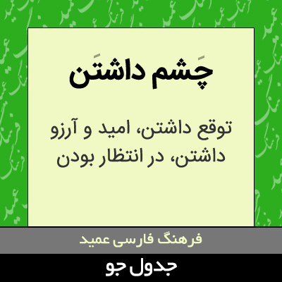 تصویری از چشم داشتن