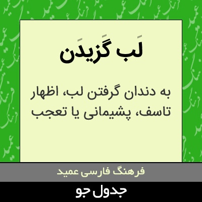 تصویری از لب گزیدن