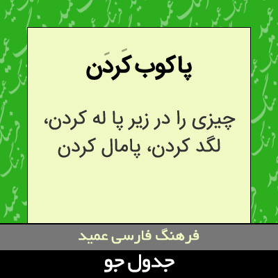 تصویری از پاکوب کردن