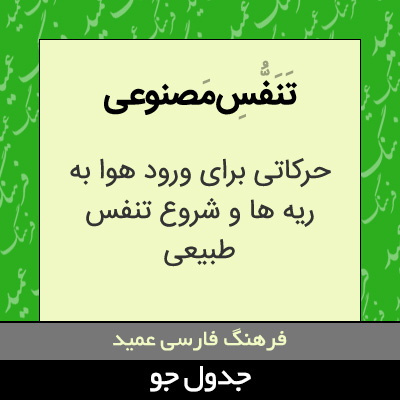 تصویری از تنفس مصنوعی