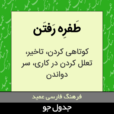 تصویری از طفره رفتن