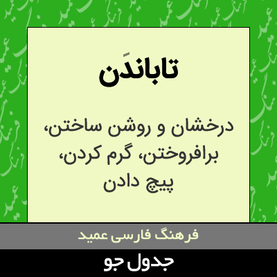 تصویری از تاباندن