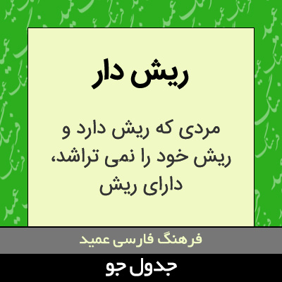 تصویری از ریش دار