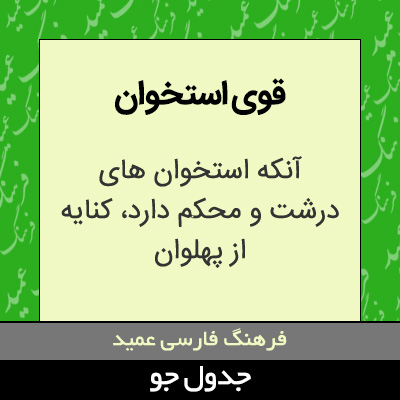 تصویری از قوی استخوان