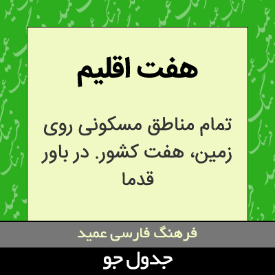 تصویری از هفت اقلیم