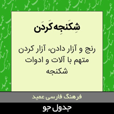 تصویری از شکنجه کردن