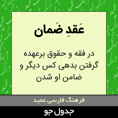 تصویری از عقد ضمان