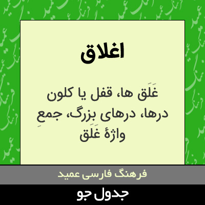 تصویری از اغلاق